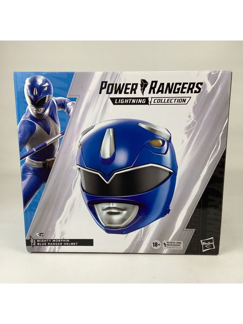 Hasbro Power Ranger Lightning Collection Role Play Blue Cosplay Helmet 18+ NEW